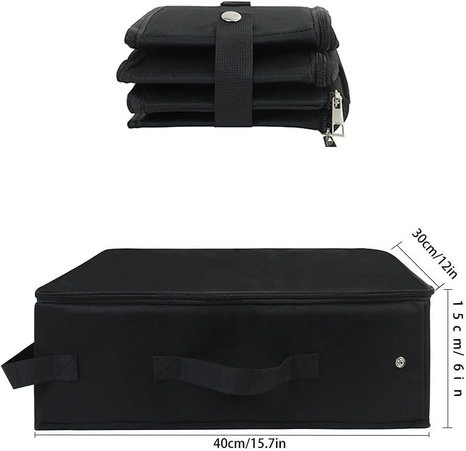 Travel Litter Box with Zipped Lid, Foldable Travel Litter Box, No Leakage, No Smell, Waterproof, Easy to Carry, Easy to Use in Hotels, Car