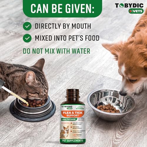 Flea & Tick Prevention Support - Oral Flea Natural Control & Treatment for Dogs and Cats - Herbal Medicine for Small and Large Dogs with Multivitamin Pet Supplement Made in USA