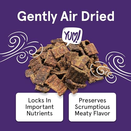 Real Meat Dog Treats - 12oz Bag of Bite-Sized Air-Dried Lamb & Liver Jerky - Grain-Free, 95% Human-Grade, Grass Fed Lamb - All-Natural