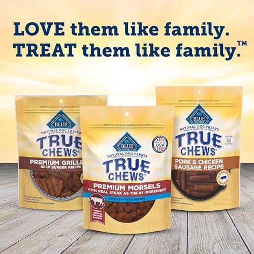 True Chews Premium Morsels Dog Treats, Made in The USA with Natural Ingredients, Steak, 10-oz Bag