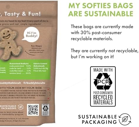 Softies 6 oz. Bag, Soft & Chewy, Natural Roasted Chicken Flavor Dog Treats, Oven Baked in The USA