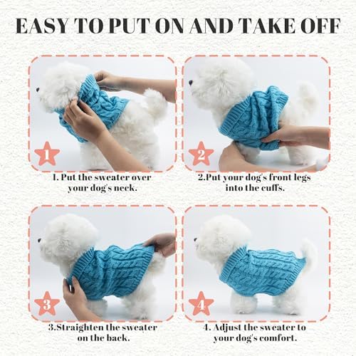 Dog Pullover Sweater Cozy Small Dog Warm Winter Sweater Black S for Bulldog, Poodle, Yorkshire, Cocker Spanie etc.