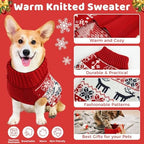 Christmas Dog Sweaters for Small Medium Large Dogs and Cats,Pet Soft Warm Holiday Outfit Girl & Boy,Pup Winter Clothes Turtleneck Double Knitting Collar for Outdoors Playing (Deer, L)