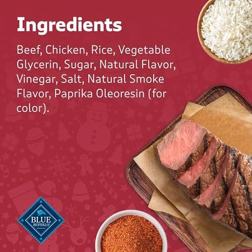 Nudges Steak Grillers, Natural Holiday Dog Treats, Made in The USA with Real Beef, 5-oz. Bag