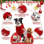Christmas Dog Sweaters for Small Medium Large Dogs and Cats,Pet Soft Warm Holiday Outfit Girl & Boy,Pup Winter Clothes Turtleneck Double Knitting Collar for Outdoors Playing (Deer, L)