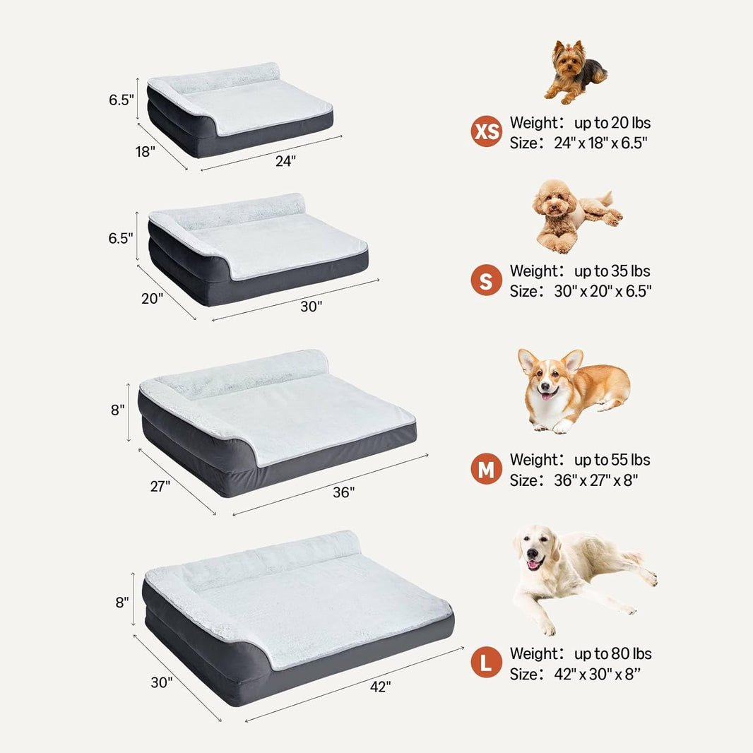 Anti-Slip Sofa Bed for Small Dogs (Gray)