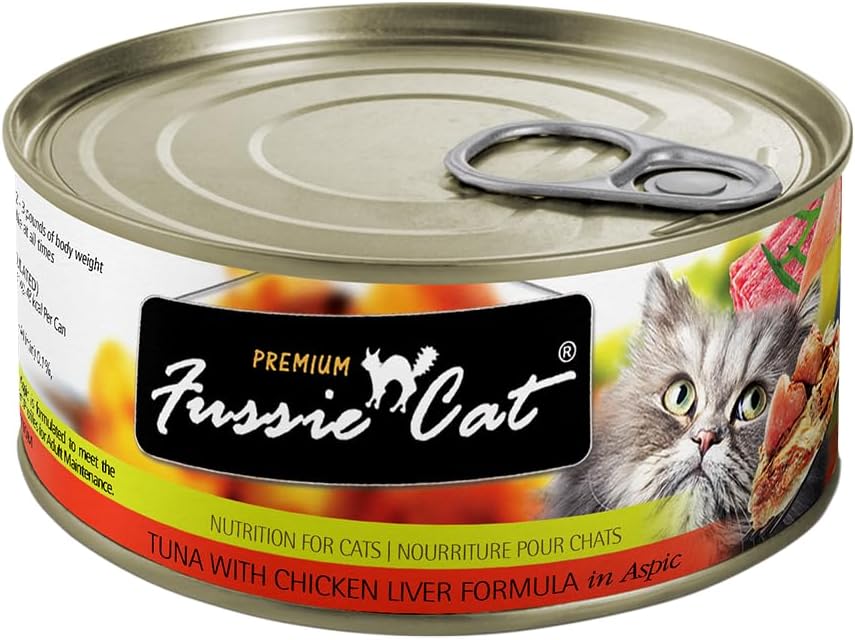 Premium Tuna & Chicken Liver In Aspic Grain-Free Wet Cat Food 2.82oz, case of 24