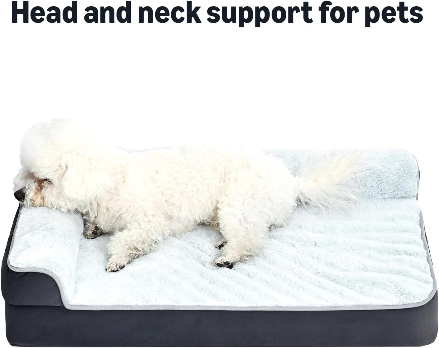 Dog Bed for Small Dogs, Anti-Slip Pet Sofa Bed for Indoor Dogs, Crate Bed, Gray,