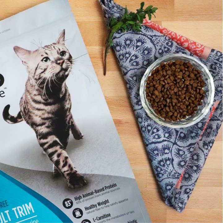 Freestyle High Protein Trim Cat Food, Salmon & Lentils Recipe - Natural Grain-Free Dry Cat Food for Weight Management with l-Carnitine, Natural Fiber, & Probiotics, 4 lb Bag