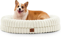 Striped Faux Fur Human-Size Dog Bed