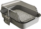 Semi-Enclosed Toilet,Anti-Spill Design,Thickened Structure Odor Blocking, Simple Pet Litter Box,High Side Anti-Splashing, Semi-Enclosed Removable Cats Litter Boxes, Easy to-Clean