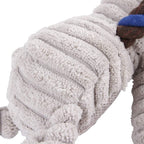 Durable Monkey Dog Toy, Plush Squeaky Stuffed Dog Toy with Rope, Interactive Chew Toy for Teething Puppies and Small, Medium & Large Dogs