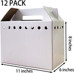 Cardboard Pet Carriers for Small Animals, Hamsters, Gerbils, Birds, Reptiles, Not for Cats or Dogs, Disposable Cardboard Pet Carrier 12 Pack