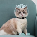 Cat Muzzle for Grooming Breathable Cat Muzzle Helmet Adjustable Hood Anti Bite Muzzles for Pet Bathing,Taking Injections