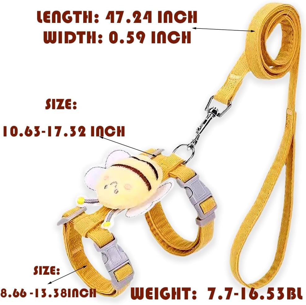 Cat Harness and Leash Set, Cat Harness Escape Proof, Rabbit Harness and Leash Set, Costumes for Cats and Bunny