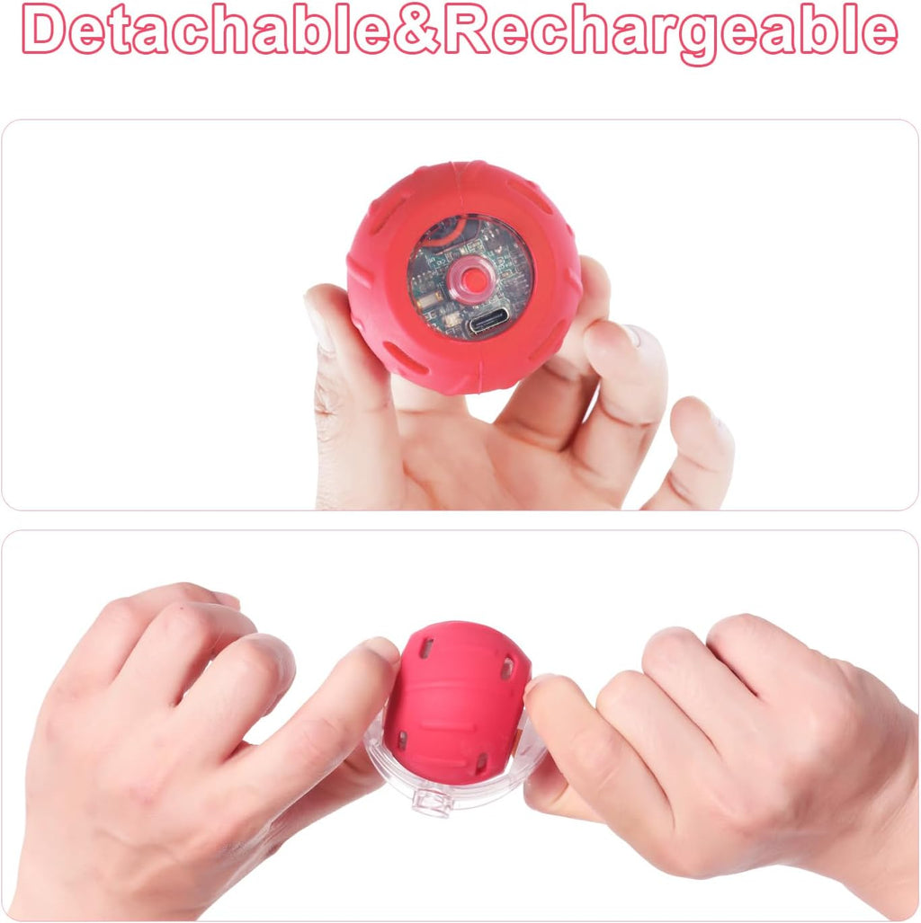 Cat Toys Ball Fast Rolling in Cat Tunnel – Motion-Activated Ball in Enrichment Tunnel,Hide & Seek Puzzle Game for Indoor Cats & Kittens,Boredom Relief for Cats (Orange-red)