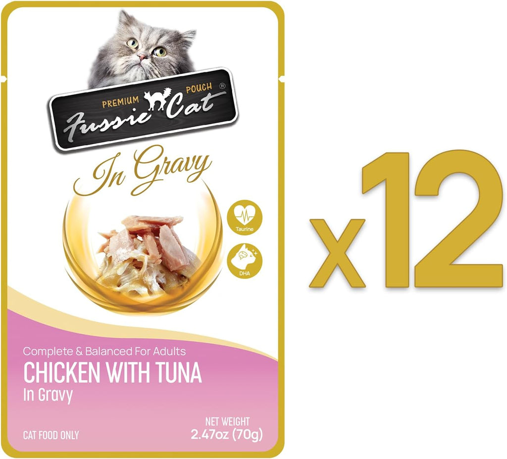 cat Premium Chicken w/Tuna in Gravy 2.47 Oz (Pack of 12)