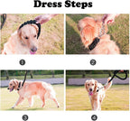 Dog Collar and Leash Set, Heavy Duty Nylon Braided Rope Strong 4 FT Dog Leash and Martingale Training Collar for Small Medium Large Dogs Training and Walking (Red & Black)