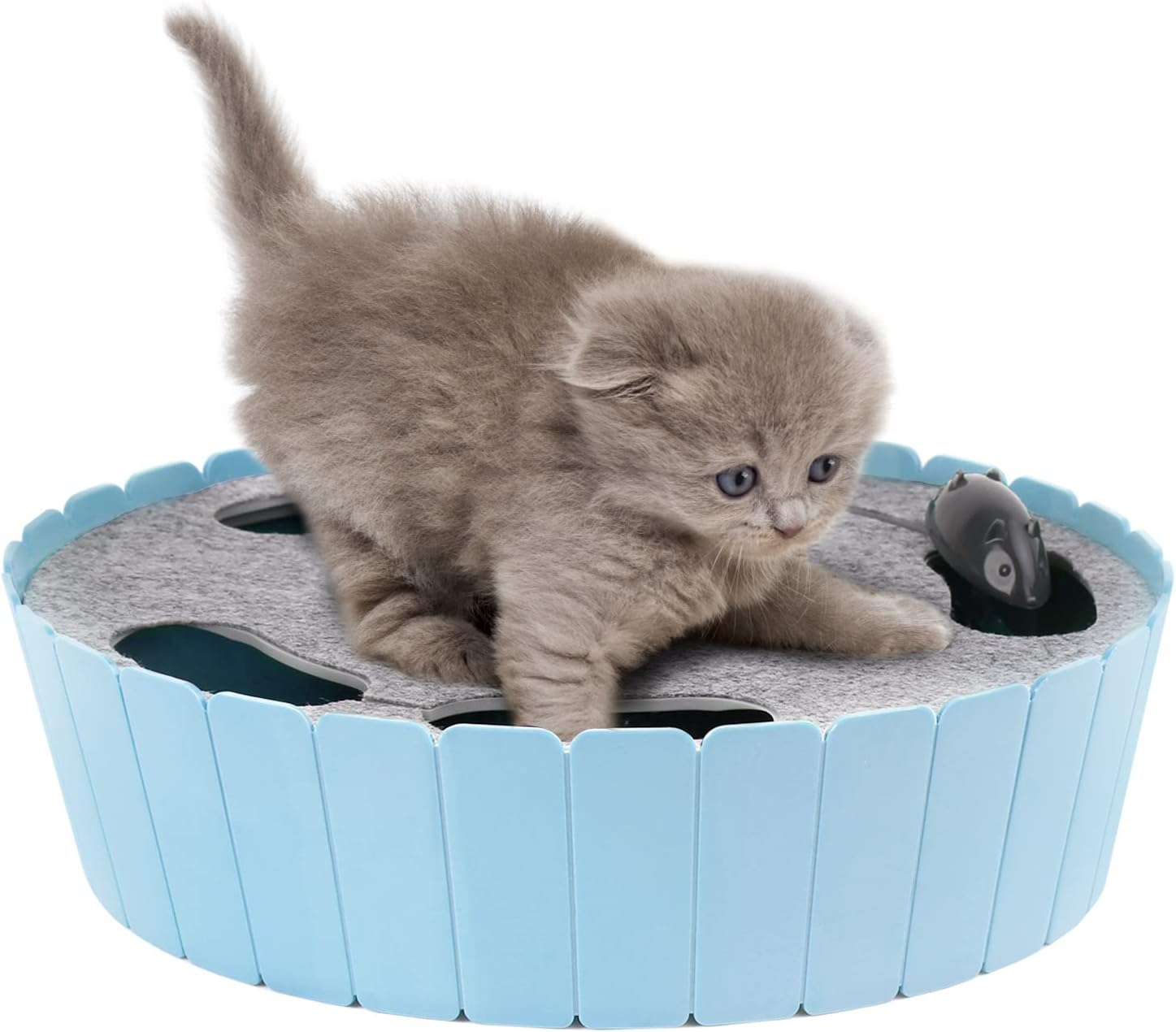 Interactive Cat Track Toy with Running Mouse