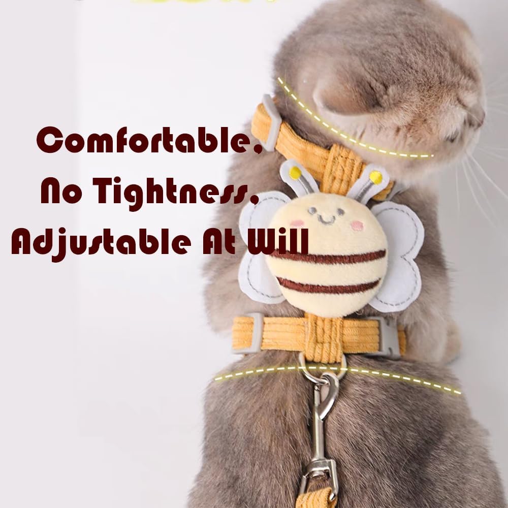 Cat Harness and Leash Set, Cat Harness Escape Proof, Rabbit Harness and Leash Set, Costumes for Cats and Bunny