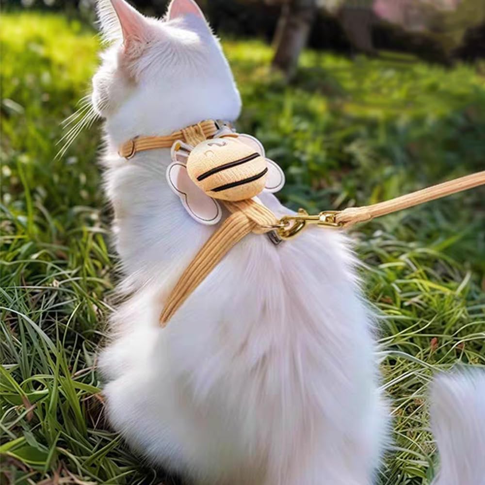 Cat Harness and Leash Set, Cat Harness Escape Proof, Rabbit Harness and Leash Set, Costumes for Cats and Bunny