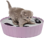 Interactive Cat Toy with Running Mouse, Automatic Track Kitten Toy | Electronic Motion Cat Toy for Indoor Cats, Pop and Play Hide Seek Cats Toys Hunting Mouse for Kitty Play Exercise,