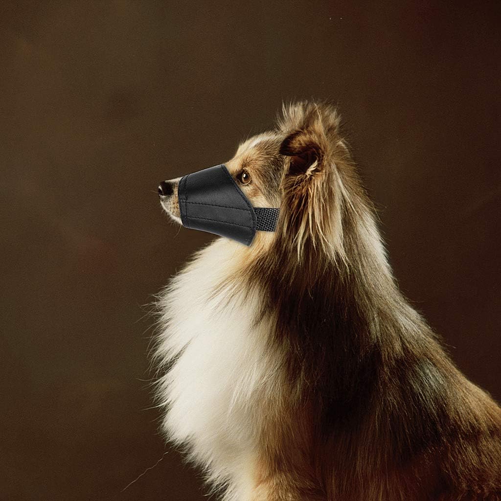 Adjustable Breathable Safety Small Medium Large Extra Dog Muzzles for Anti-Biting Anti-Barking Anti-Chewing Safety Protection(Black)