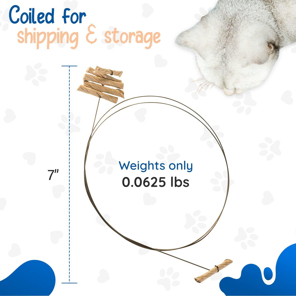 Cat Dancer Interactive Cat Toy - Fun and Fitness for Your Furry Friend - Engaging Paper Roll Attached with 30 Inches Flexible Spring Steel Wire for Playful Cats