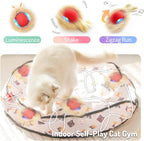 Interactive Cat Toys for Indoor Cats, Automatic Ball Toy Rolling Motion Activates, Hide & Seek Game for cat Play, Rechargeable Bouncing Toy Keeps Kitten Entertained & Not Bored