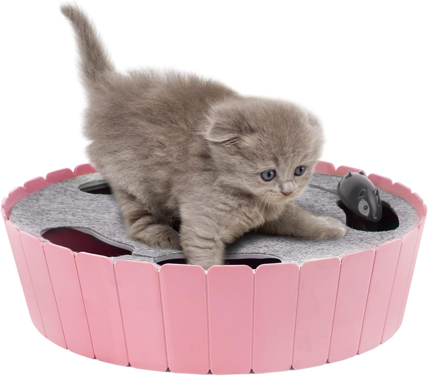 Interactive Cat Track Toy with Running Mouse