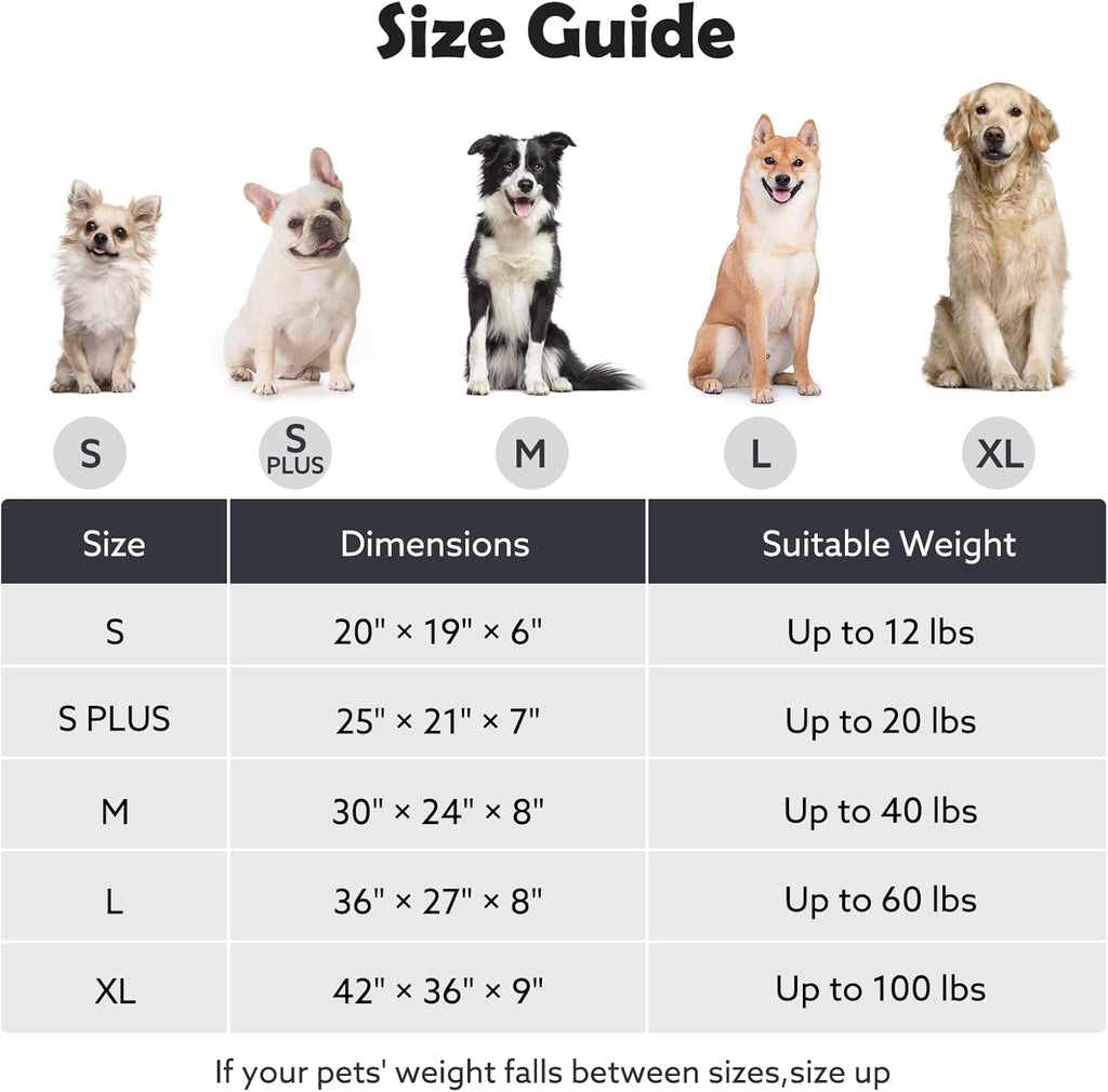 Large Dog Beds Large Sized Dog, Rectangle Washable Orthopedic Pet Bed with Removable Zipper Cover, Cute Soft Calming Puppy Pet Bed with Jacquard Shaggy Plush & Non Skid Bottom