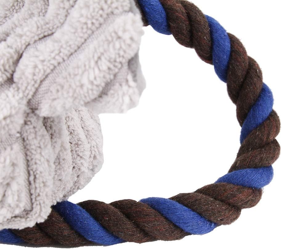 Durable Monkey Dog Toy, Plush Squeaky Stuffed Dog Toy with Rope, Interactive Chew Toy for Teething Puppies and Small, Medium & Large Dogs