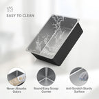 Steel Litter Box - High Sided Metal Cat Litter Box Pan, Never Absorbs Smell, Easy to Clean Non Stick Cat Litterbox Tray Toilet Pet Supplies for Indoor Kitty, Kitten, Rabbit, Puppy