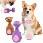 Dog Squeaky Chew Toy – Tough Natural Latex Fun for Teacup to Small Puppies (0-22 lbs)! Perfect for Fetch, Chewing & Cuteness Overload (Purple Elephant)