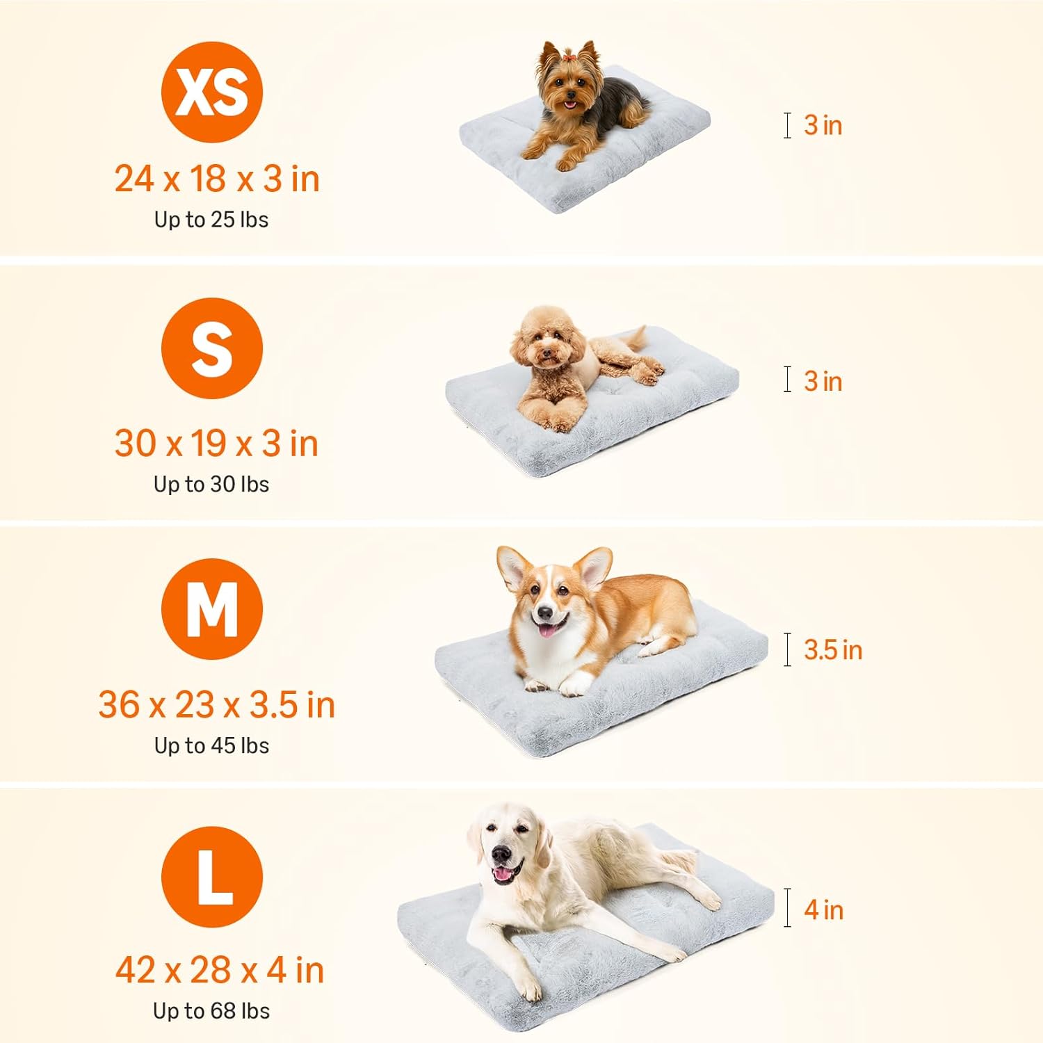 Washable Anti-Slip Crate Mat for Small Dogs