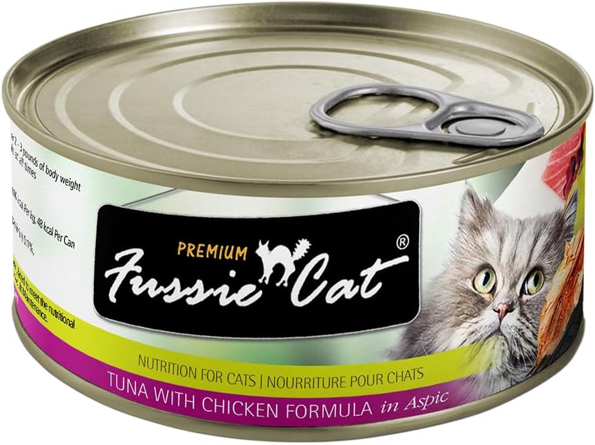 Premium Tuna with Chicken in Aspic Grain-Free Wet Cat Food - 2.82oz Cans - Case of 24 Cans (Tuna with Chicken in Aspic)