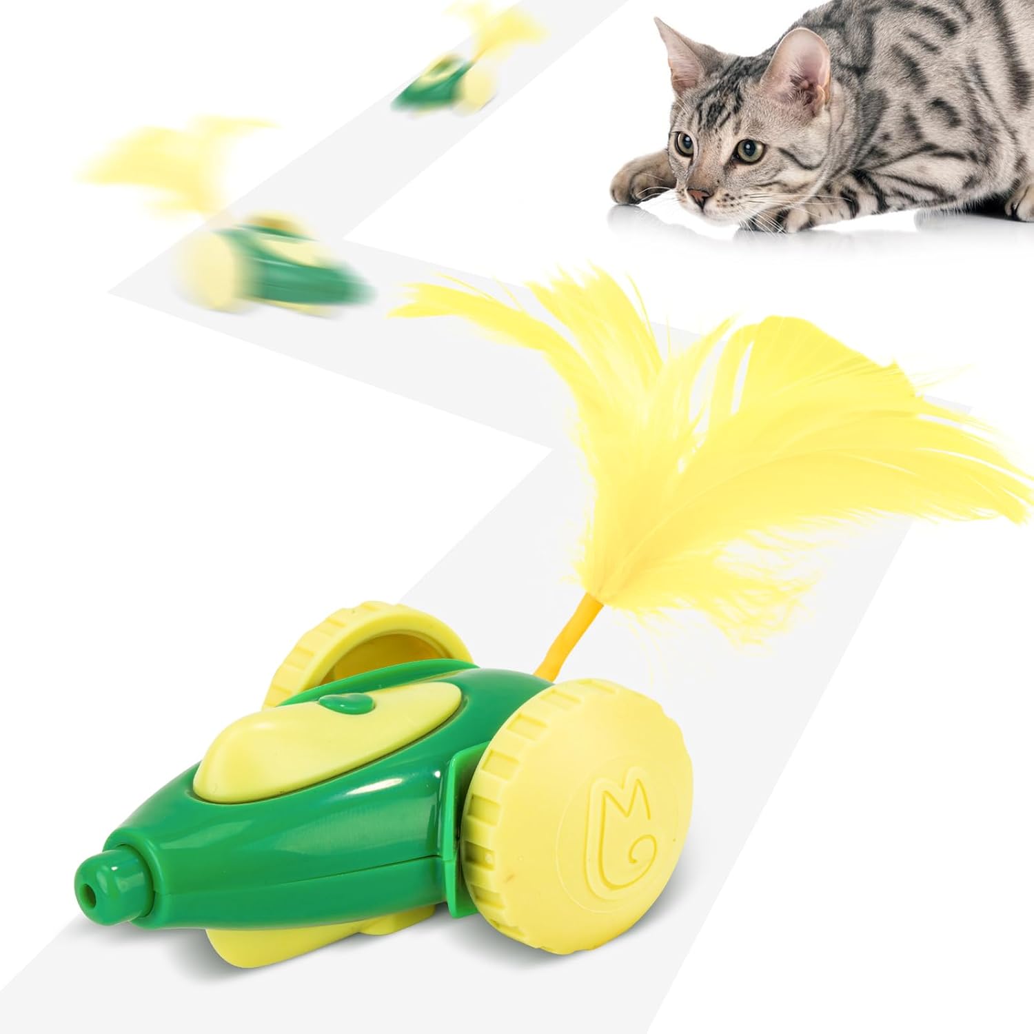 cat Toy, Automatic Interactive Migicar Toy Like a Mouse, Intelligent Programme, Rechargeable Kitten Toy