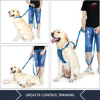Dog Leash 6ft Long,Traffic Padded Two Handle,Heavy Duty,Reflective Double Handles Lead for Control Safety Training,Leashes for Large Dogs or Medium Dogs,Dual Handles Leads(Light Blue)