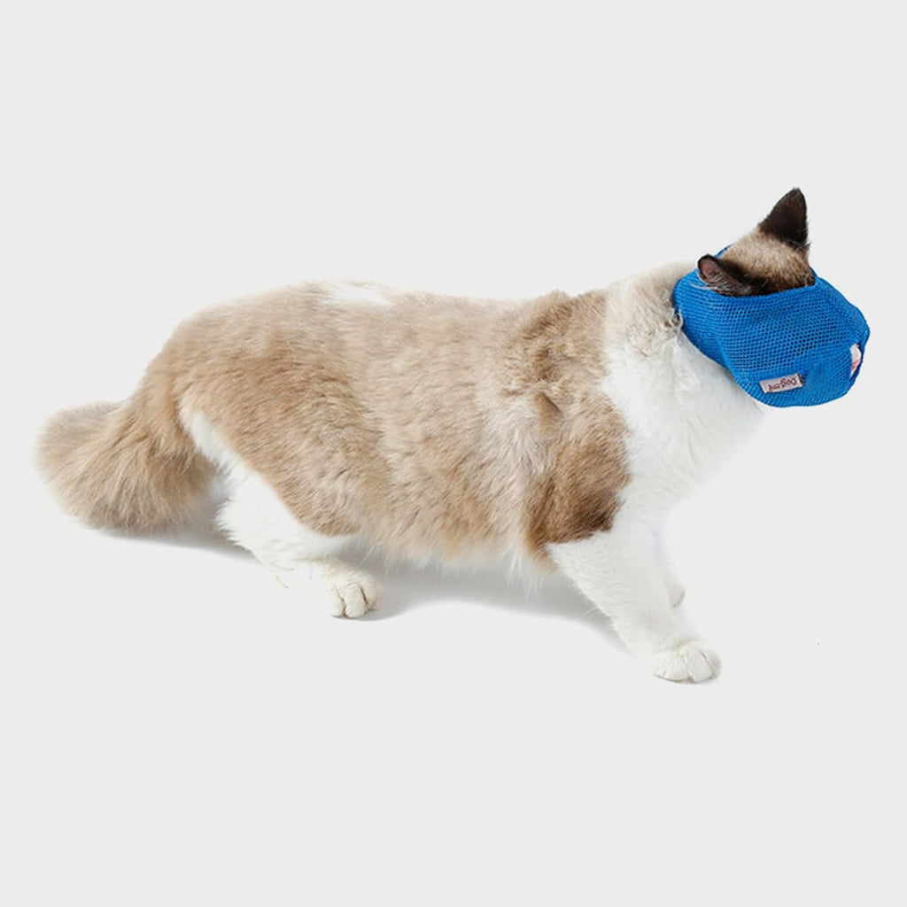 Cat Muzzle Breathable Mesh Cat Mouth Mask Grooming Restraint Bag - Anti Bite, Anti Meow, Prevent Scratching & Chewing
