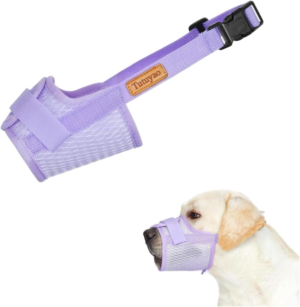 Soft Mesh Dog Muzzle – Adjustable (XL)