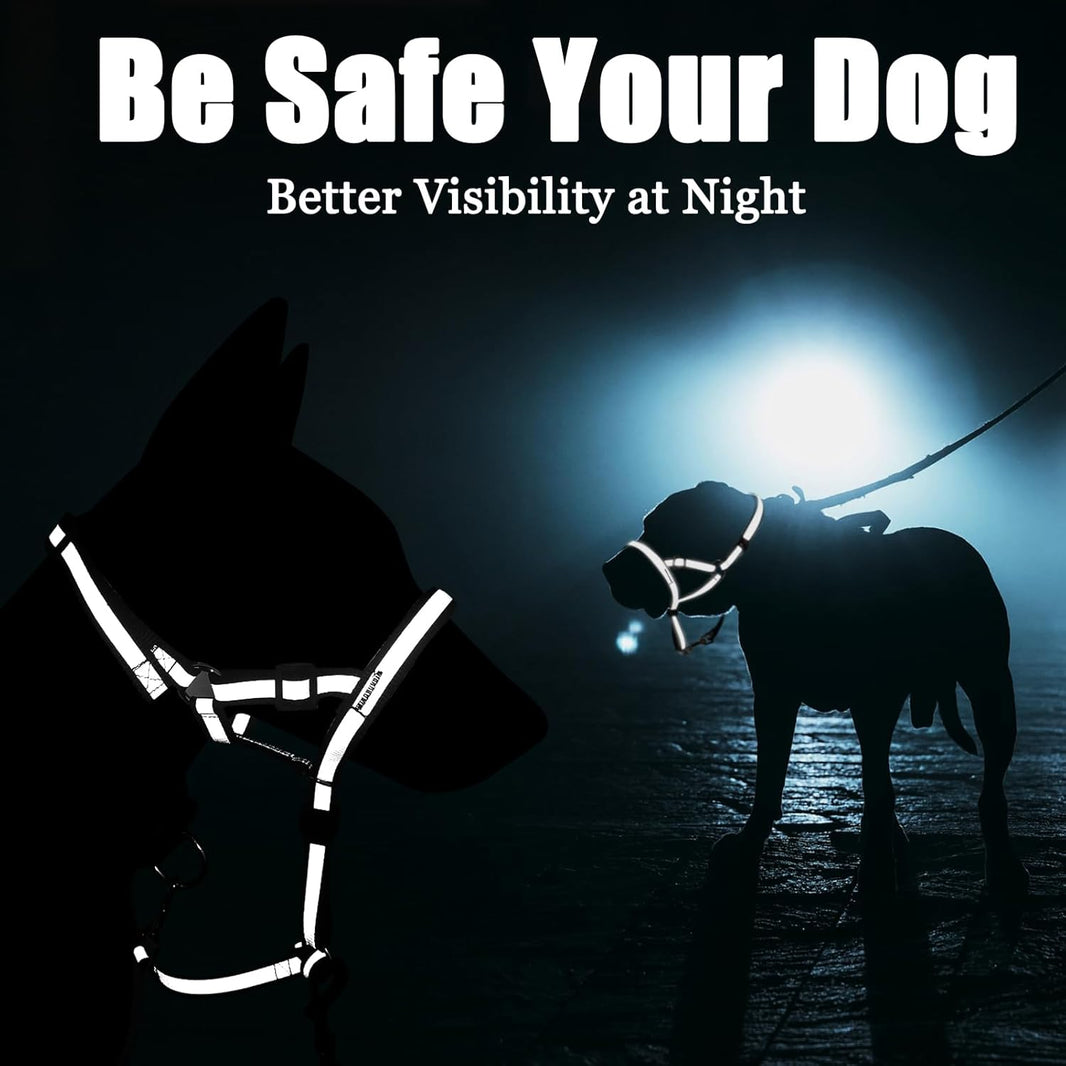 Reflective No-Pull Head Collar for Large Dogs