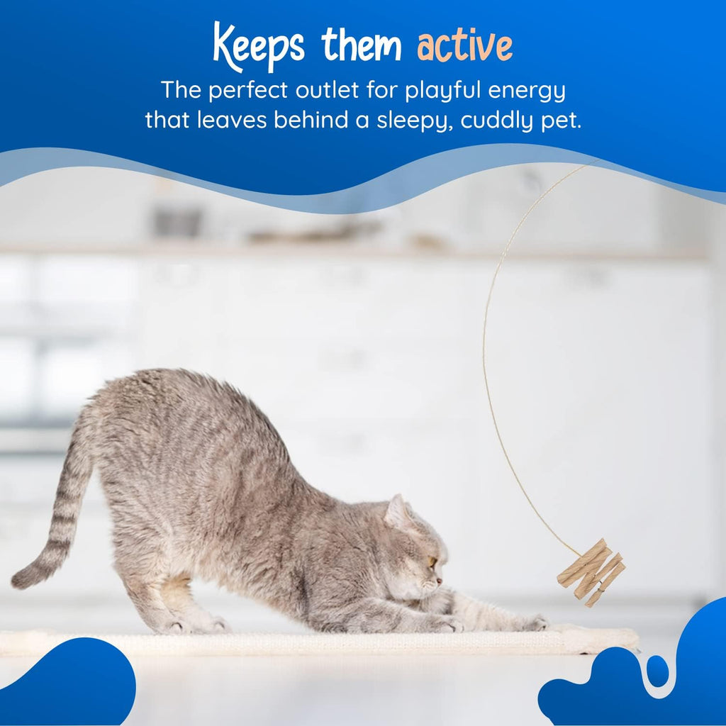 Cat Dancer Interactive Cat Toy - Fun and Fitness for Your Furry Friend - Engaging Paper Roll Attached with 30 Inches Flexible Spring Steel Wire for Playful Cats