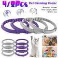 Pet Calming Collar For Cats Dogs Adjustable Anxiety Pheromone Reducing Pet Collar Lasting Natural Calm Relax Soothing Collars (4 Pcs)