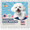 Male Dog Diapers Disposable, Small 50 Ct, Quick Dry Puppy Diapers Male with Leak-Proof Design, Comfortable Belly Bands for Male Dogs, Fit for Teddy, Beagle, Dachshund
