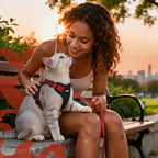 Cat Harness and Leash for Walking, Escape Proof Soft Adjustable Vest Harnesses for Cats, Easy Control Breathable Reflective Strips Jacket