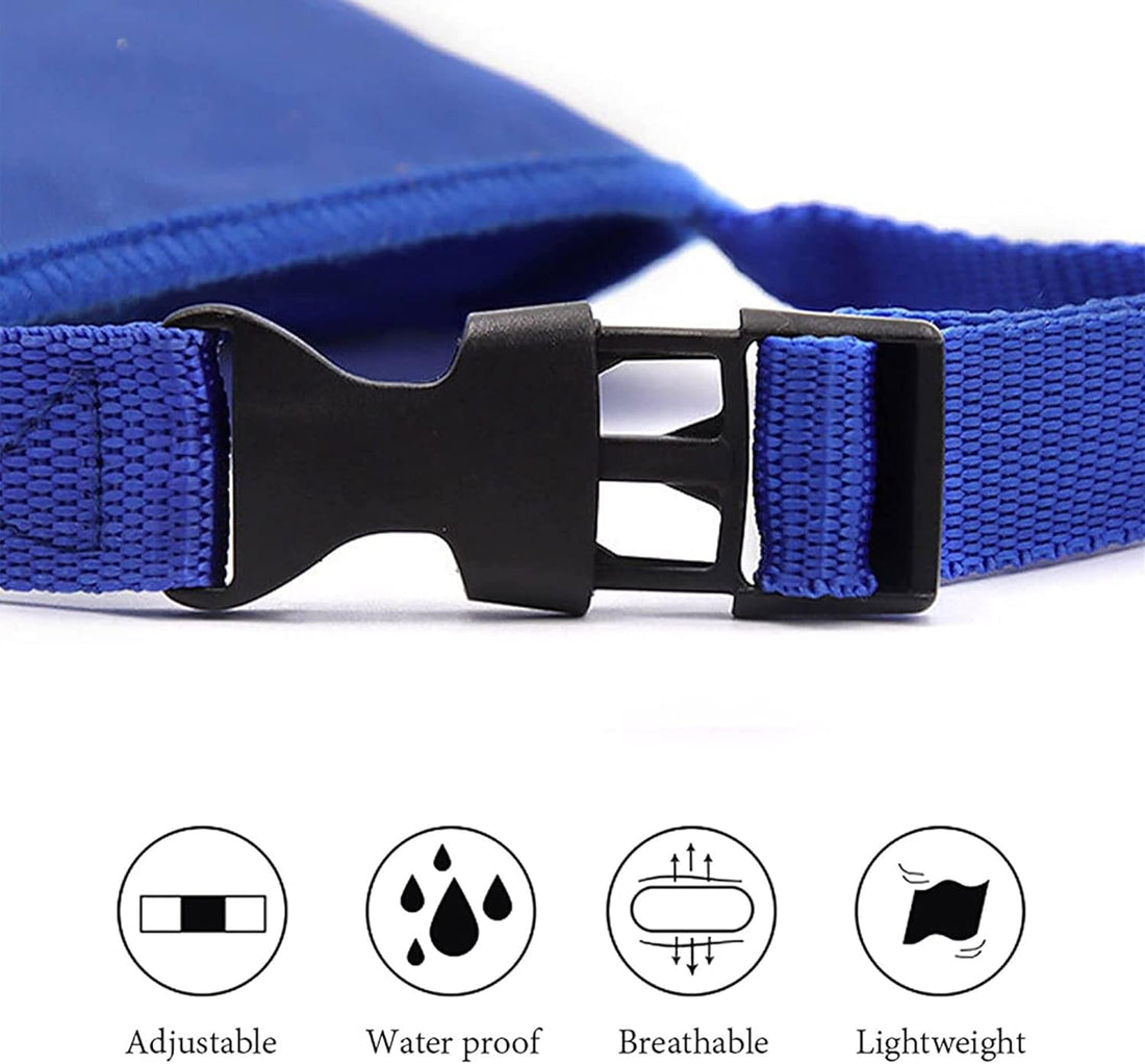 Dog Muzzle, Soft Anti-Biting Barking Chewing Muzzle, Breathable Waterproof Adjustable Muzzle for Small Medium Dogs,Blue (L)