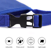 Dog Muzzle, Soft Anti-Biting Barking Chewing Muzzle, Breathable Waterproof Adjustable Muzzle for Small Medium Dogs,Blue (L)
