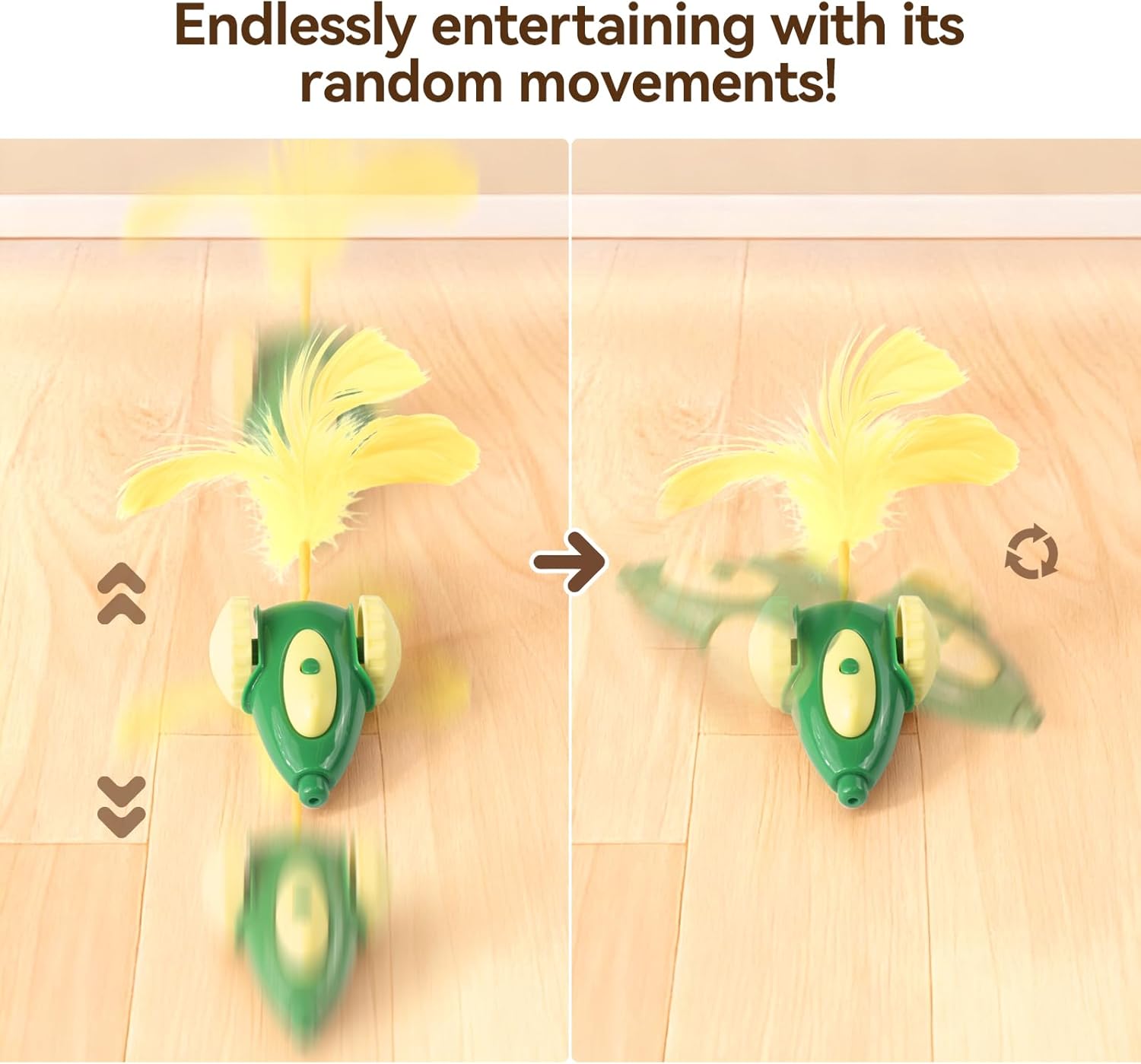 cat Toy, Automatic Interactive Migicar Toy Like a Mouse, Intelligent Programme, Rechargeable Kitten Toy