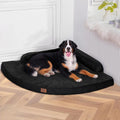 Large Dog Bed - Orthopedic Egg-Crate Memory Foam Dog Beds with Removable Washable Cover, Waterproof Pet Beds with Non-Slip Bottom, (Black)