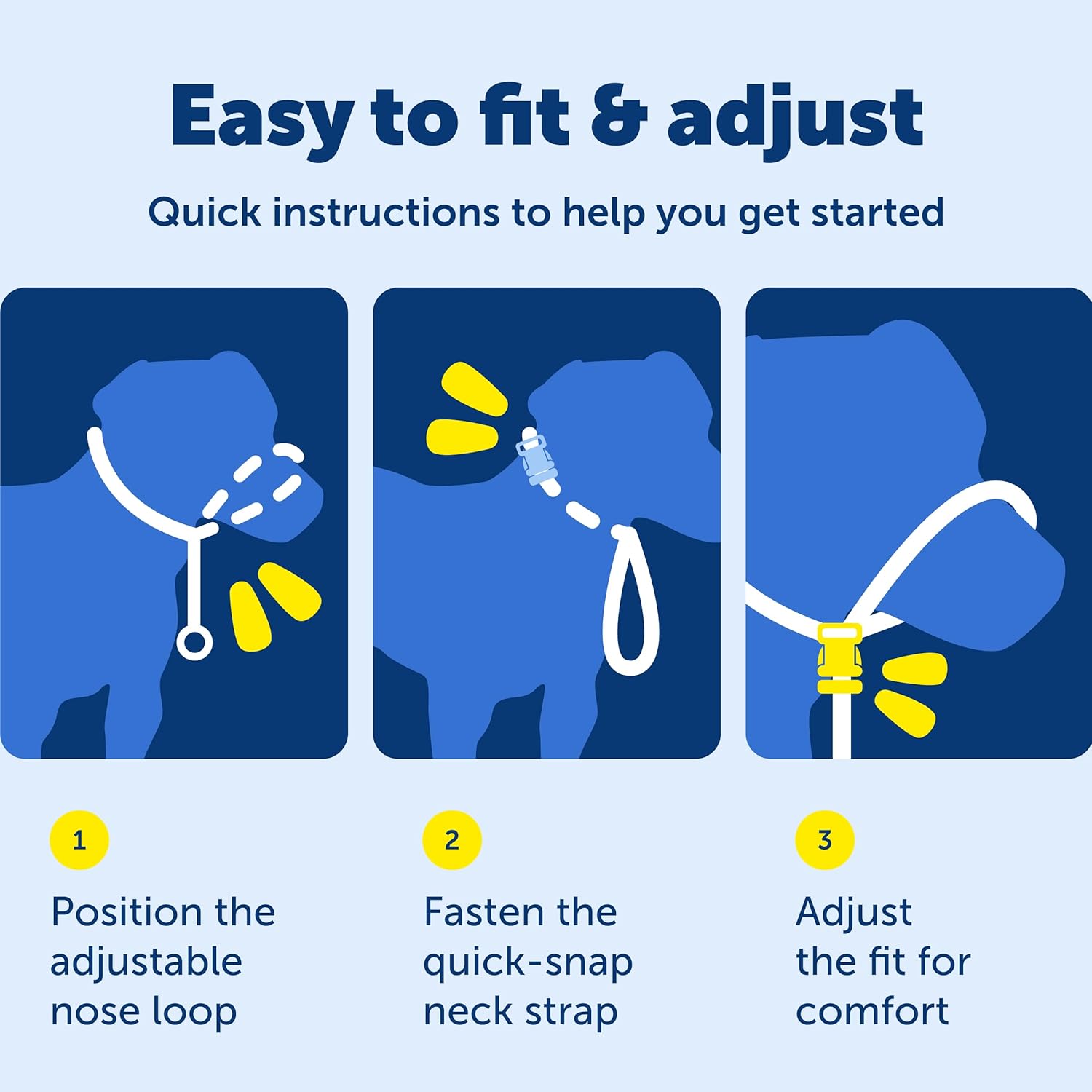 Gentle Leader Headcollar No-Pull Dog Collar - Helps Improve Walks - Durable Nylon Construction - Padded Nose Loop - Adjustable Fit - Comfort Walking Halter - Medium, Black